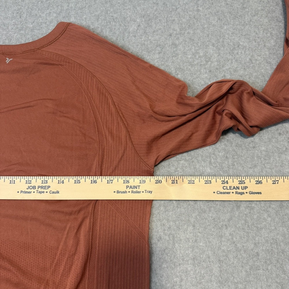 NWT Old Navy Women's Long Sleeve Shirt Top Fluid Seamless Rust Orange XXL Go-dry - Picture 6 of 8
